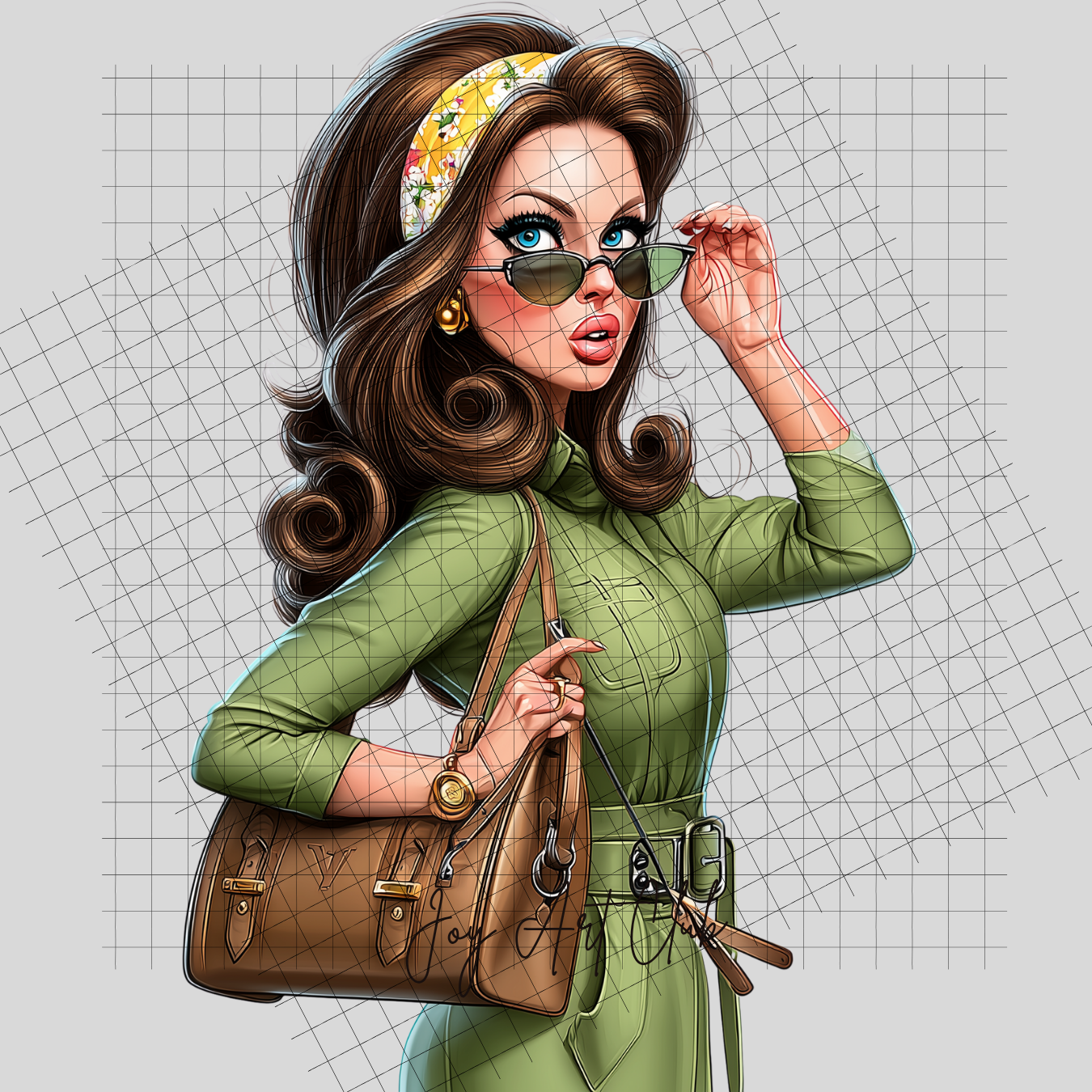 JAC - European Woman Art- Clipart Bundle PLR / DFY - #Blond Bombshell
