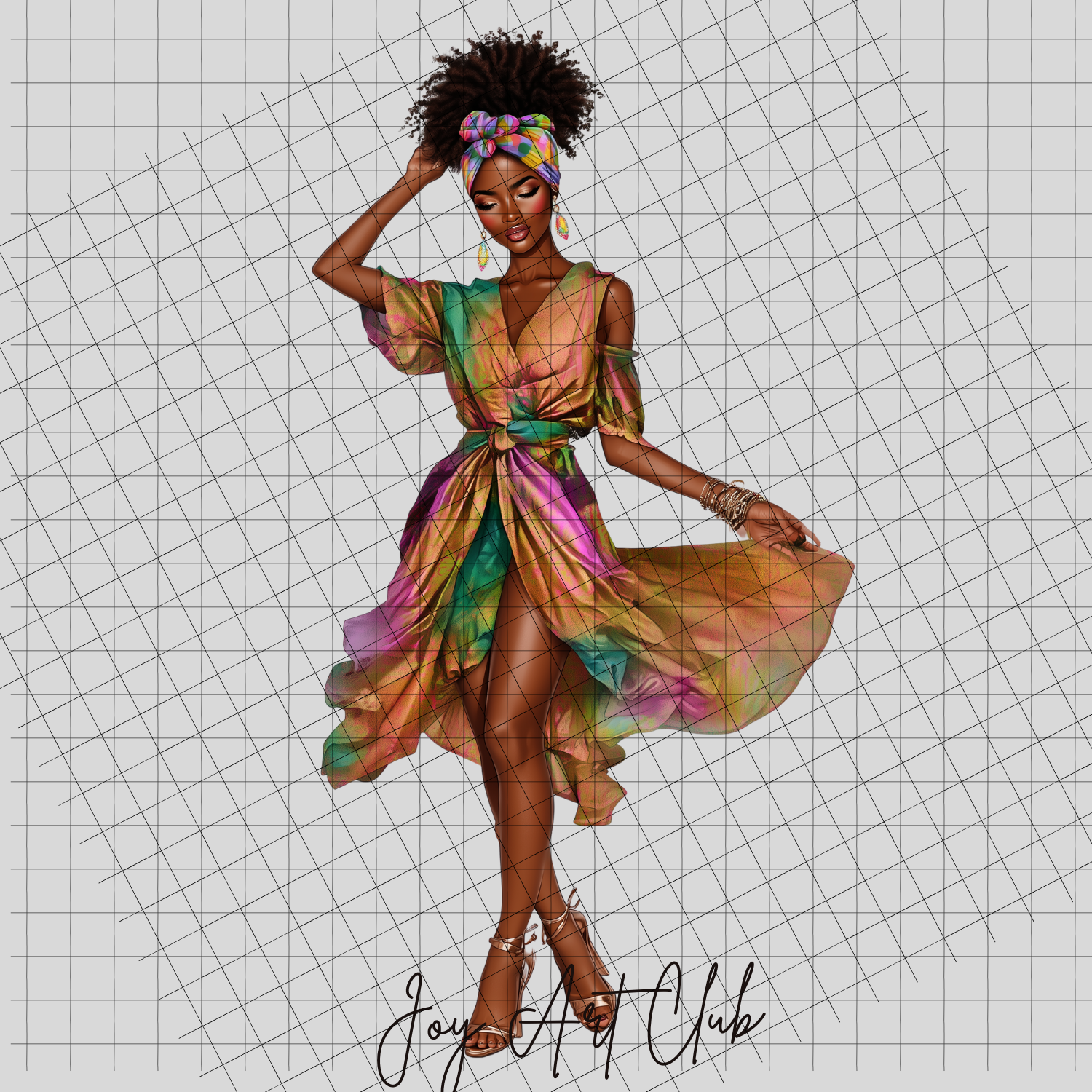 JAC - Black Woman Art- Clipart Bundle PLR / DFY - #More Rainbow