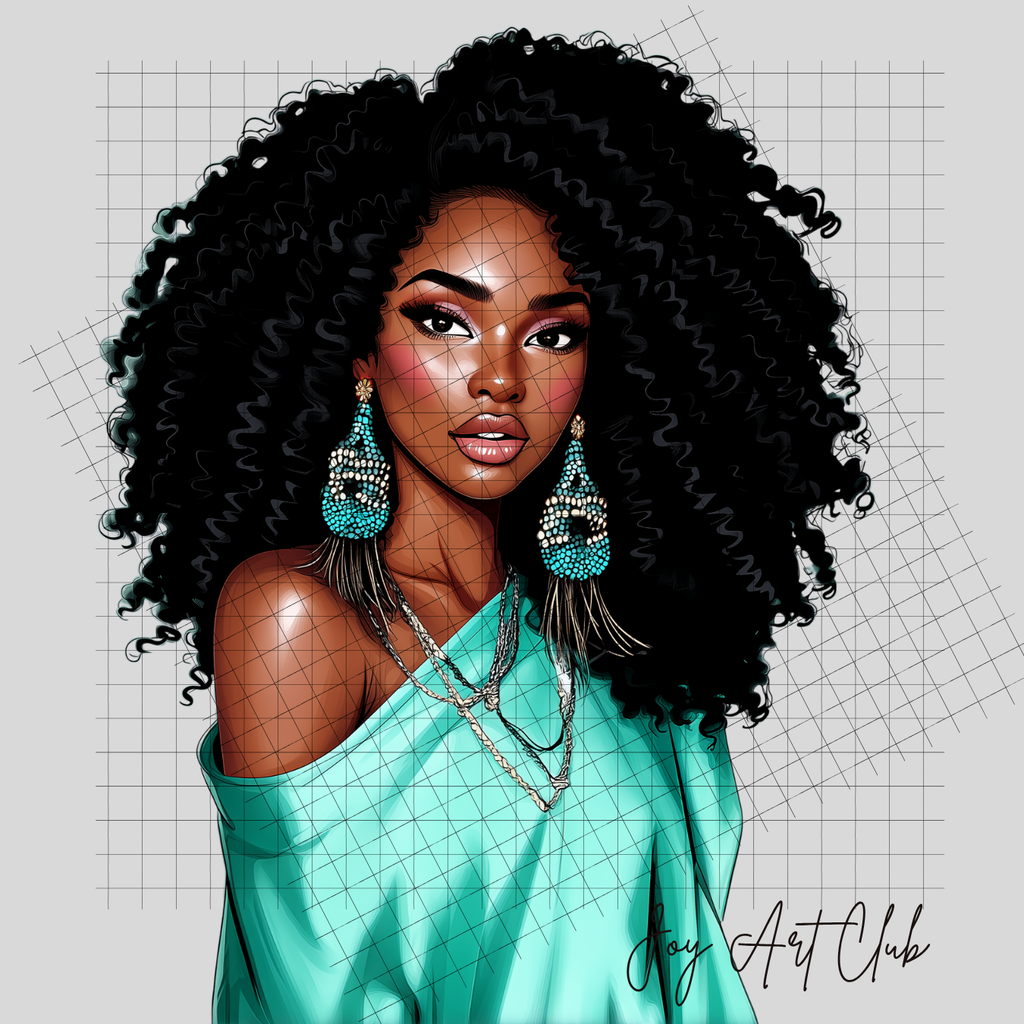 JAC - Black Woman Art - Clipart Bundle PLR / DFY - #Easy Breezy