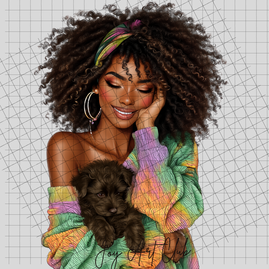 JAC - Black Woman Art - Clipart Bundle PLR / DFY - #Rainbow Fun upd