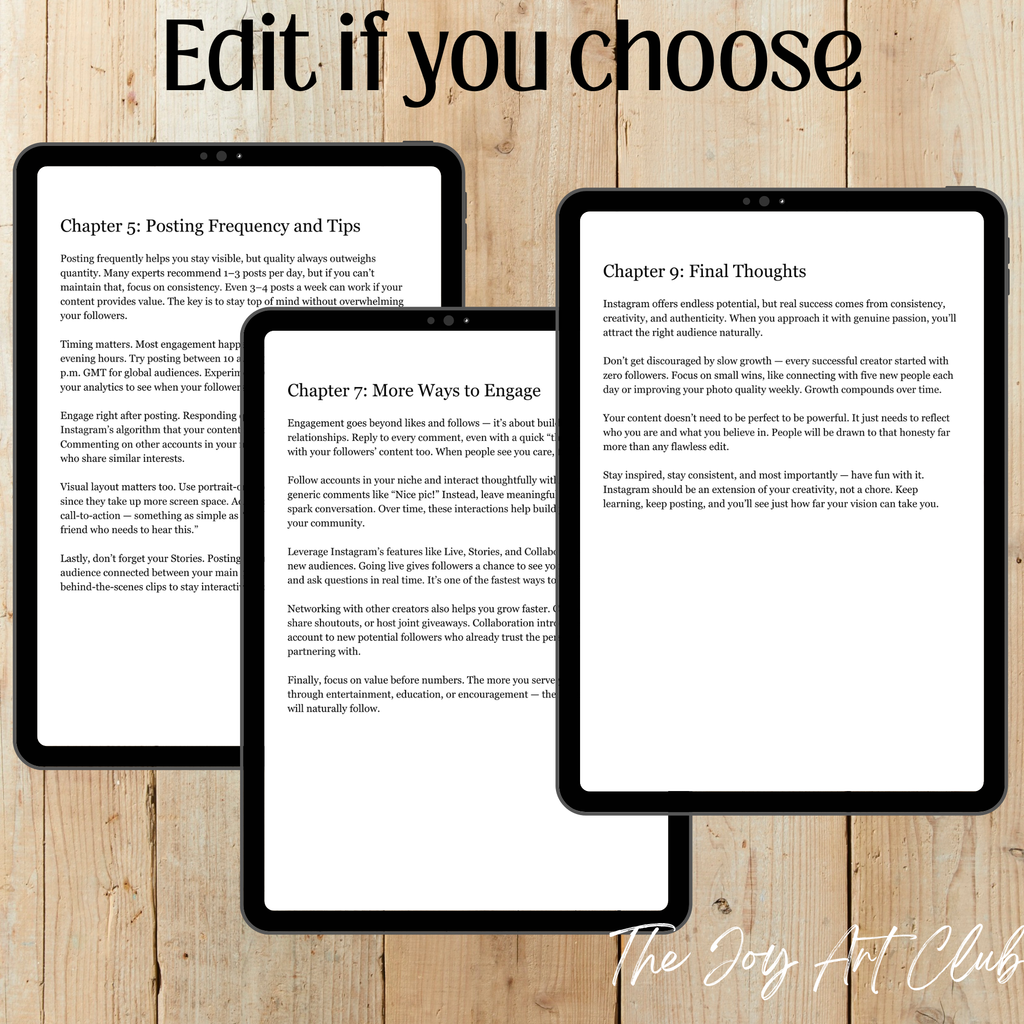 JAC - PLR  / DFY Ebook - 100% Editable - #100 Instagram Followers in A Day