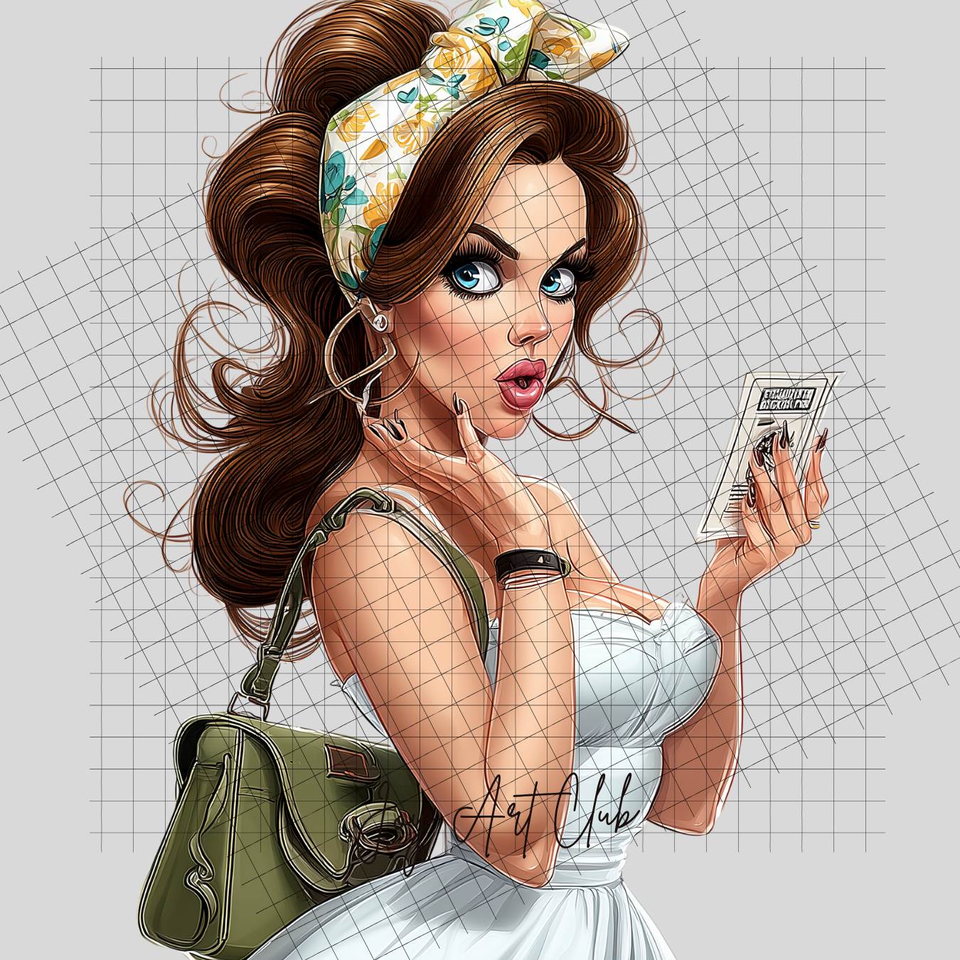 JAC - European Woman Art- Clipart Bundle PLR / DFY - #Blond Bombshell