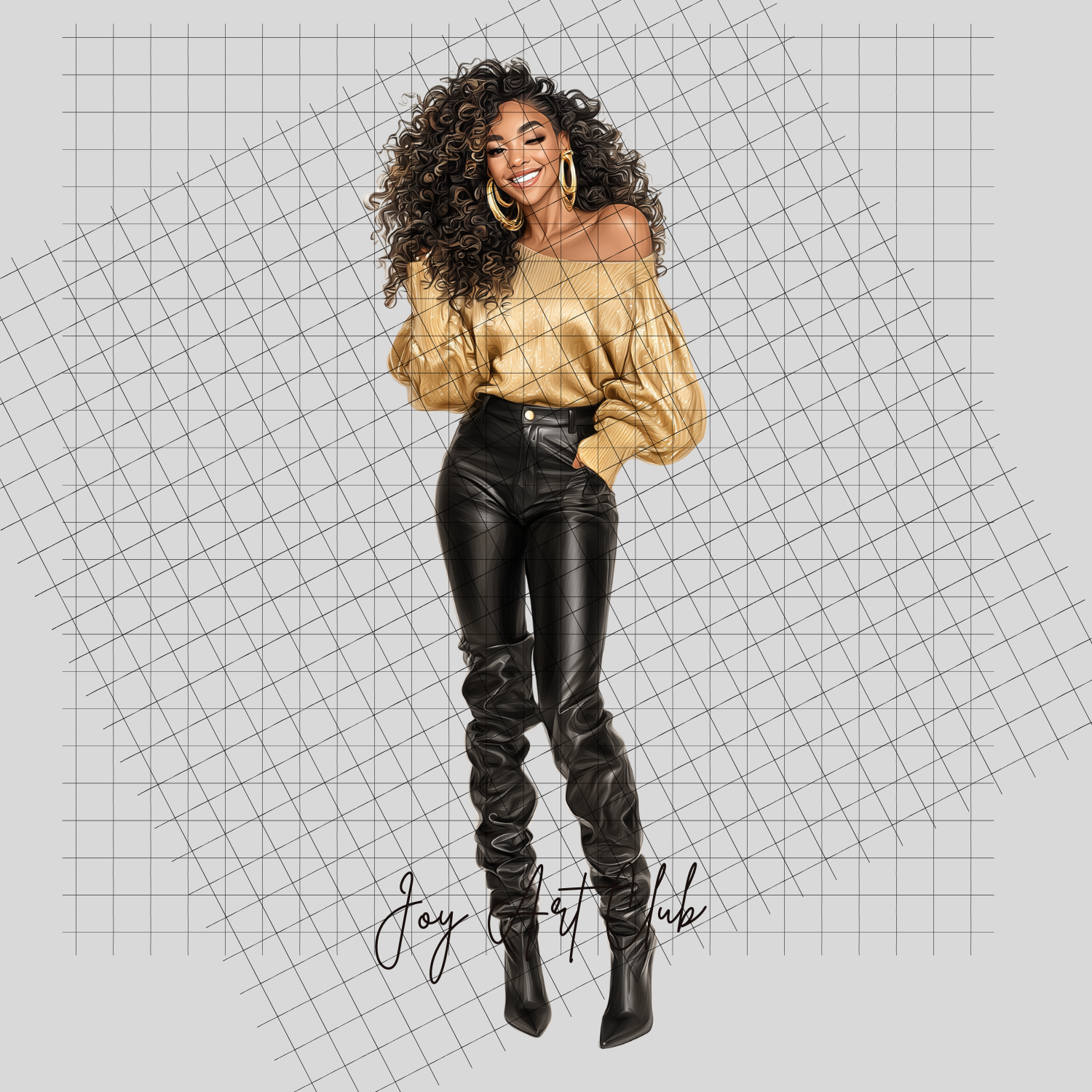 JAC - Black Woman Art- Clipart Bundle PLR / DFY - #Runway Chics