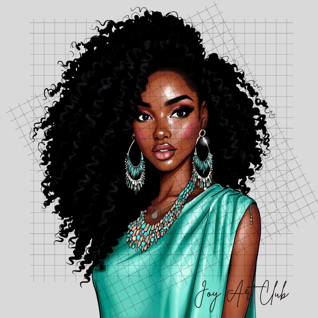 JAC - Black Woman Art - Clipart Bundle PLR / DFY - #Easy Breezy
