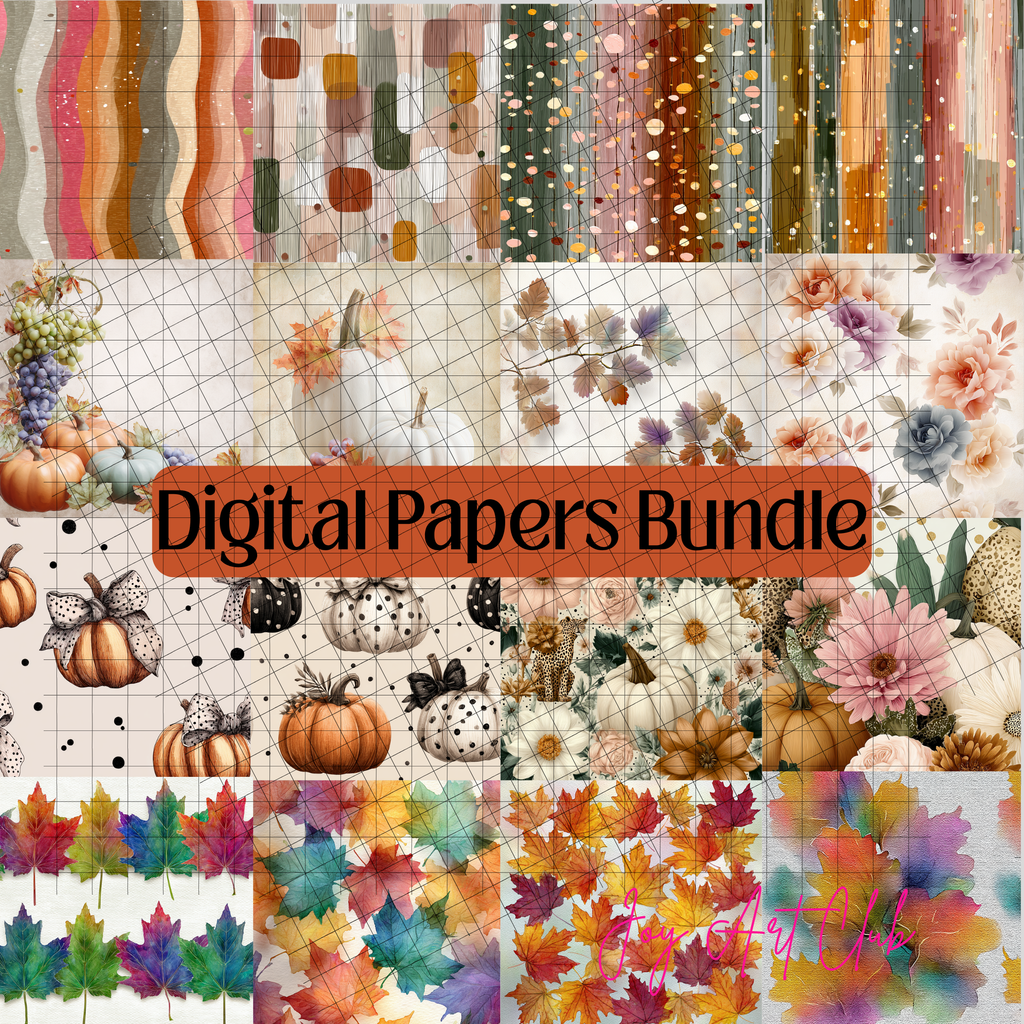 JAC - Standard Bundle Digital Papers Set - #Fall is Here Papers