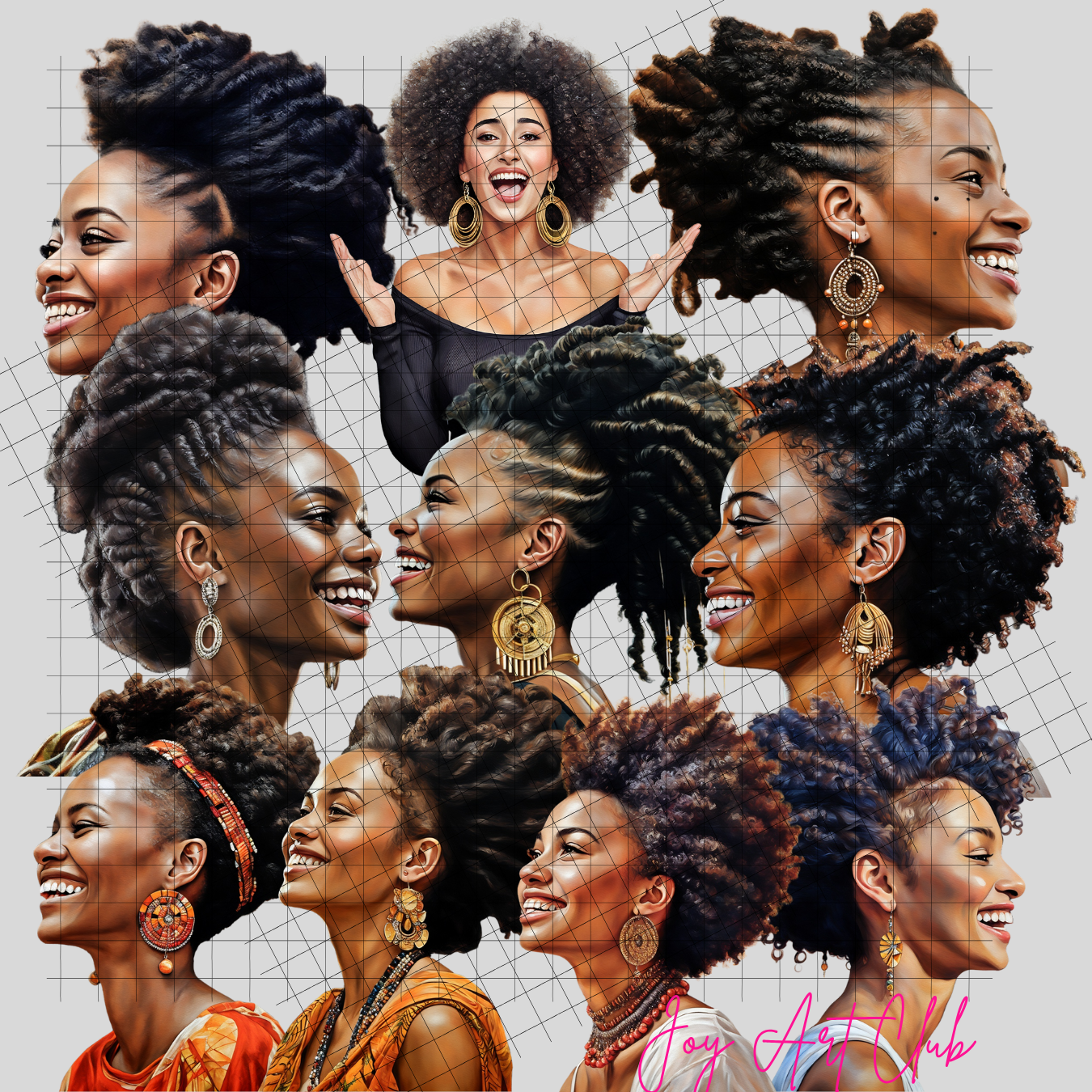 JAC - Black Woman Art - Clipart Bundle PLR / DFY - #Just Perfect
