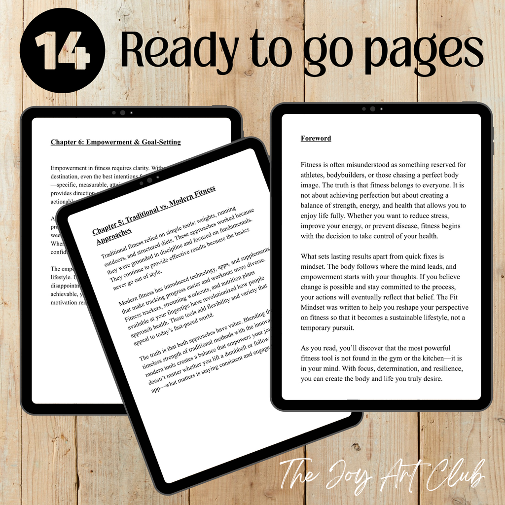 JAC - PLR  / DFY Ebook - 100% Editable - #The Fitness Mindset
